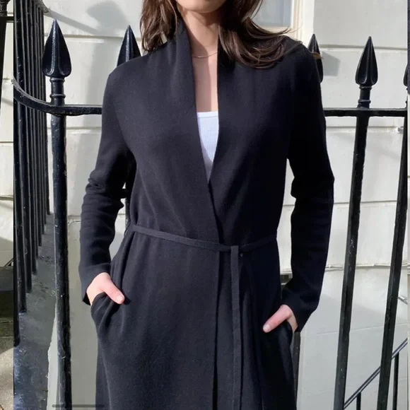 Babaton Aritzia Kirby Black Knit Robe Cardigan - Picture 3 of 6